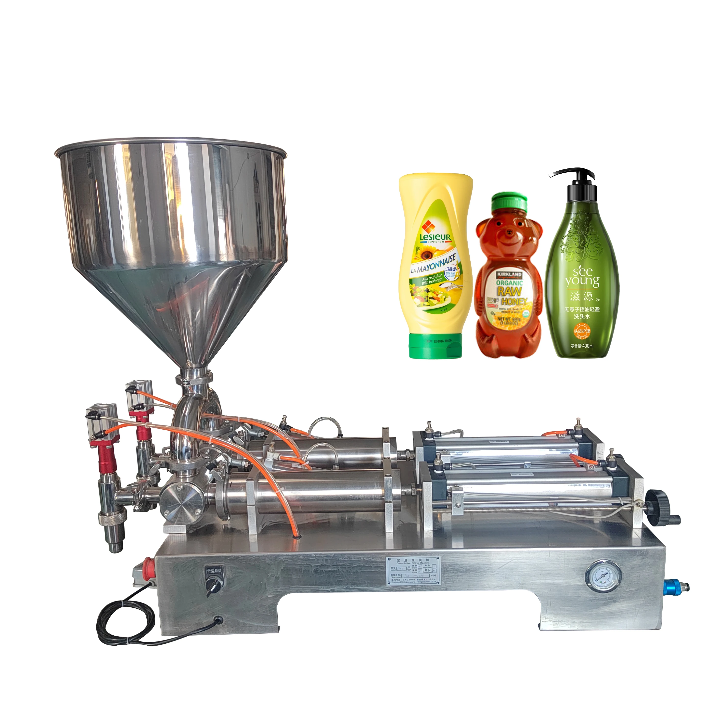 

AOC Honey Cream Cosmetic Handwash Filling Machine Two Head Double Head Filling Machine For Plant And Factory