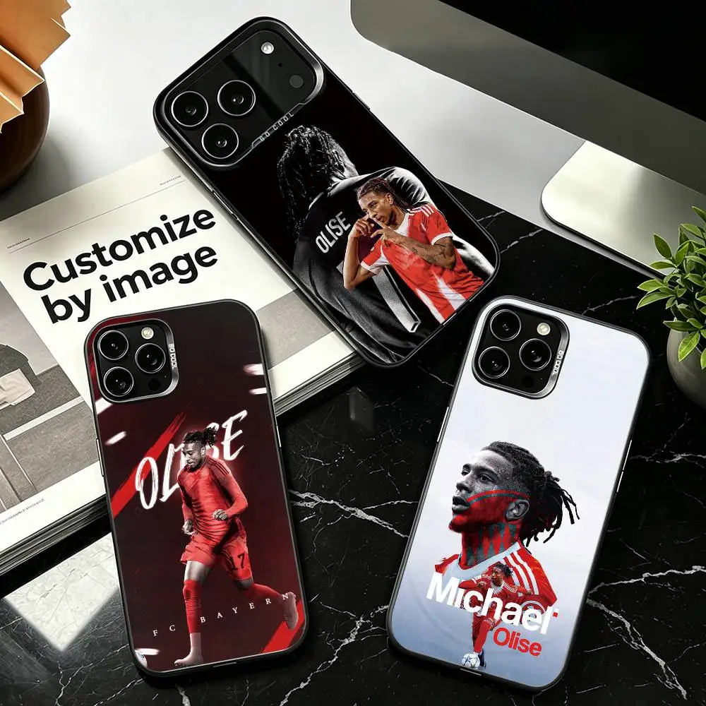 Football M-Michael O-Olise 17-z Phone Case For iPhone 17,16,15,14,13,12,Pro Max,XS,Colored Silver Plated Inside Cover