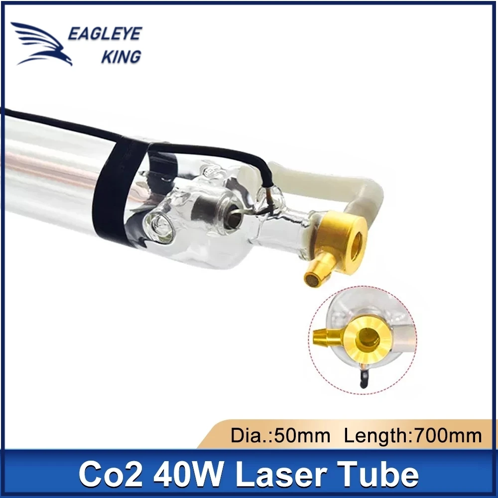 

High Laser Power 40W Co2 Tube Diameter 50mm Length 700mm Metal Head For Engraver Cutting Machine 2023 New Type