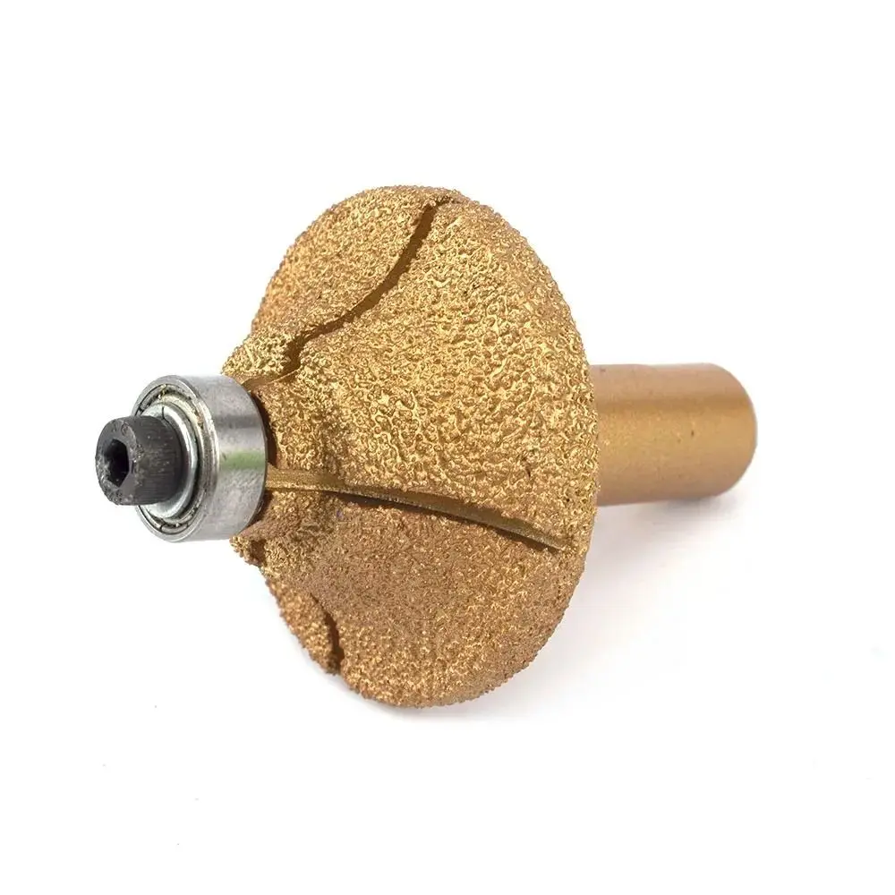 

New R5/R8/R10 Brazed Diamond Router Bits Vacuum Granite Marble Engraving Tools Stone Edge Profiling Cutting Drill Bits