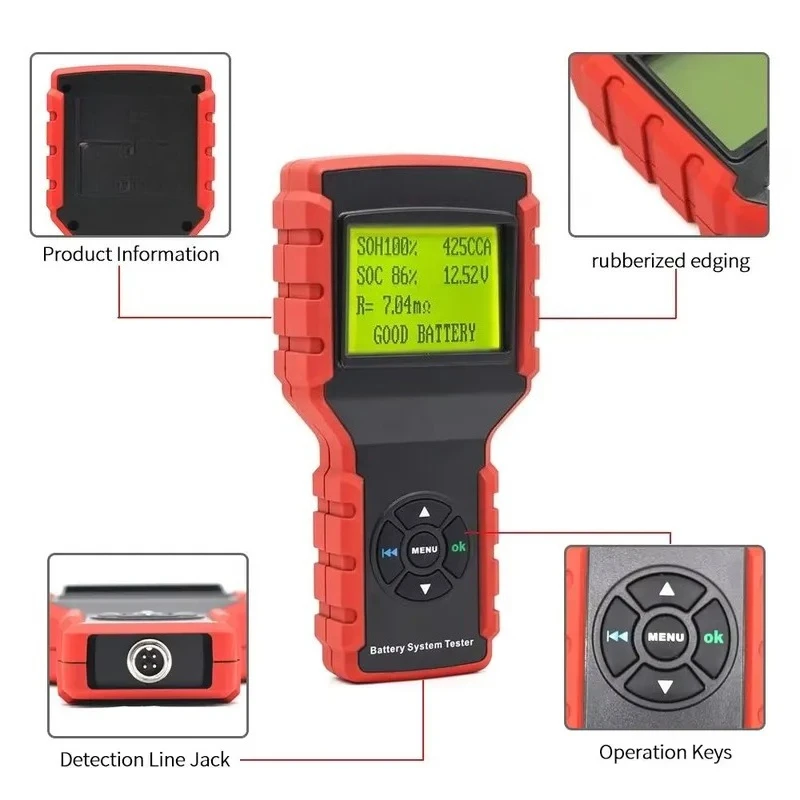 Professional -500 BST500 Cranking and Charging System Test 6V 12V 24V Load Tester 100-2000 CCA Car Battery Tester