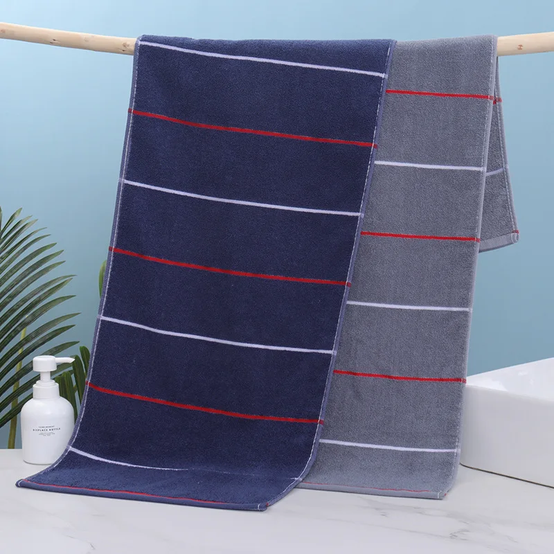 Extra-Long Bath Towel, Large Absorbent Gym Towel for Men and Women, 34×110 Cm