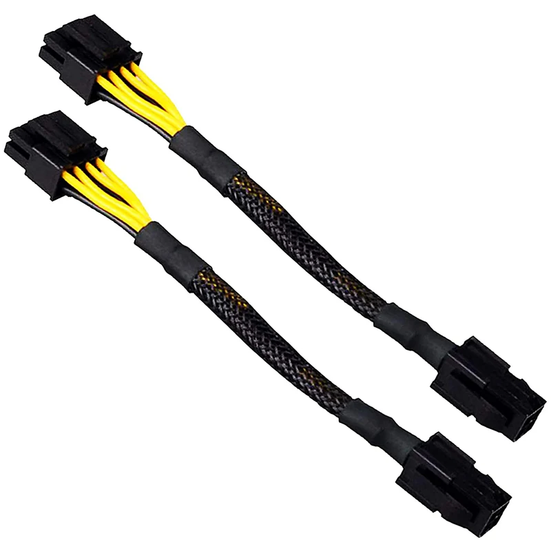 ATX 4 Pin Female To Motherboard CPU 8(4+4) Pin Male EPS 12V Converter Adapter Extension Cable Braided Sleeved