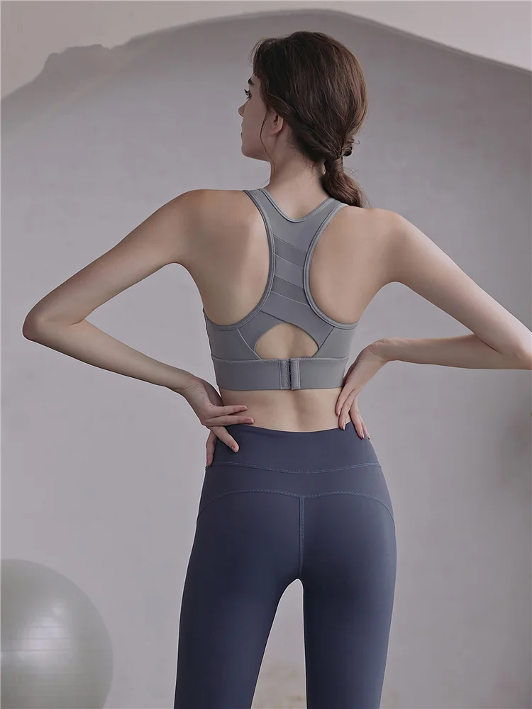 Reggiseno sportivo sottile Top Gilet da yoga Canotta da corsa da donna o Assorbimento Anti-cedimento in un unico pezzo Bella canotta Ba Fitn