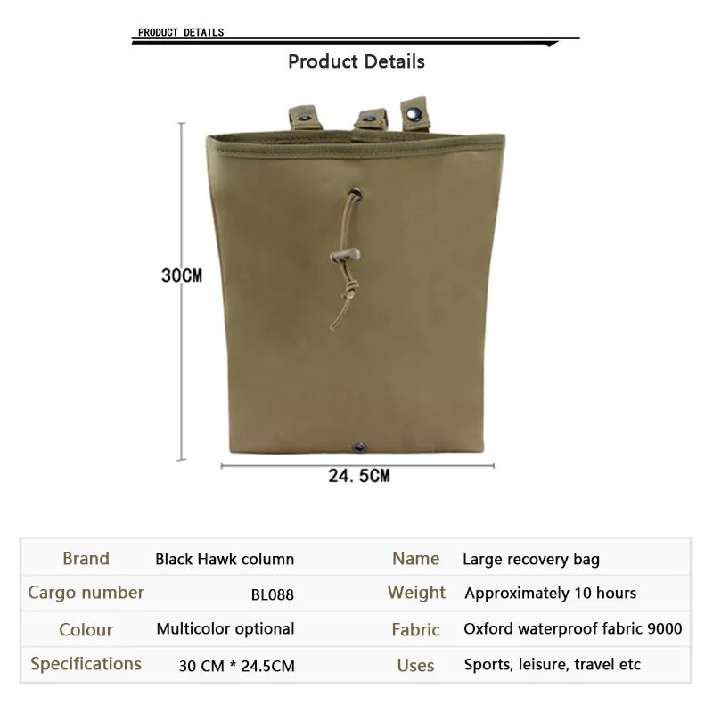 Torba ratunkowa Recykling Torba do przechowywania na zewnątrz Torba na akcesoria kempingowe Torba na odzyskiwanie Torby zrzutowe Kieszeń w talii