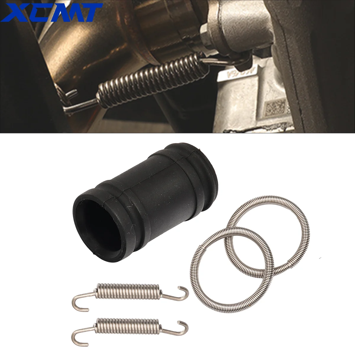 Motorcycle Exhaust Pipe Rubber Connection Hose Spring For KTM 250 300 EXC SX XC XCW TPI Husqvarna TC TE TEI TX TXI 2017-2023