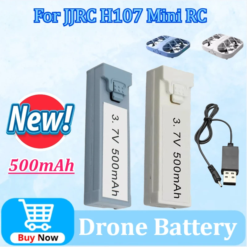 

New Upgraded 3.7V 500mAh Replacement Drone Battery for JJRC H107 Mini RC Lipo Drone Battery Quadcopter Spare Parts Accessories