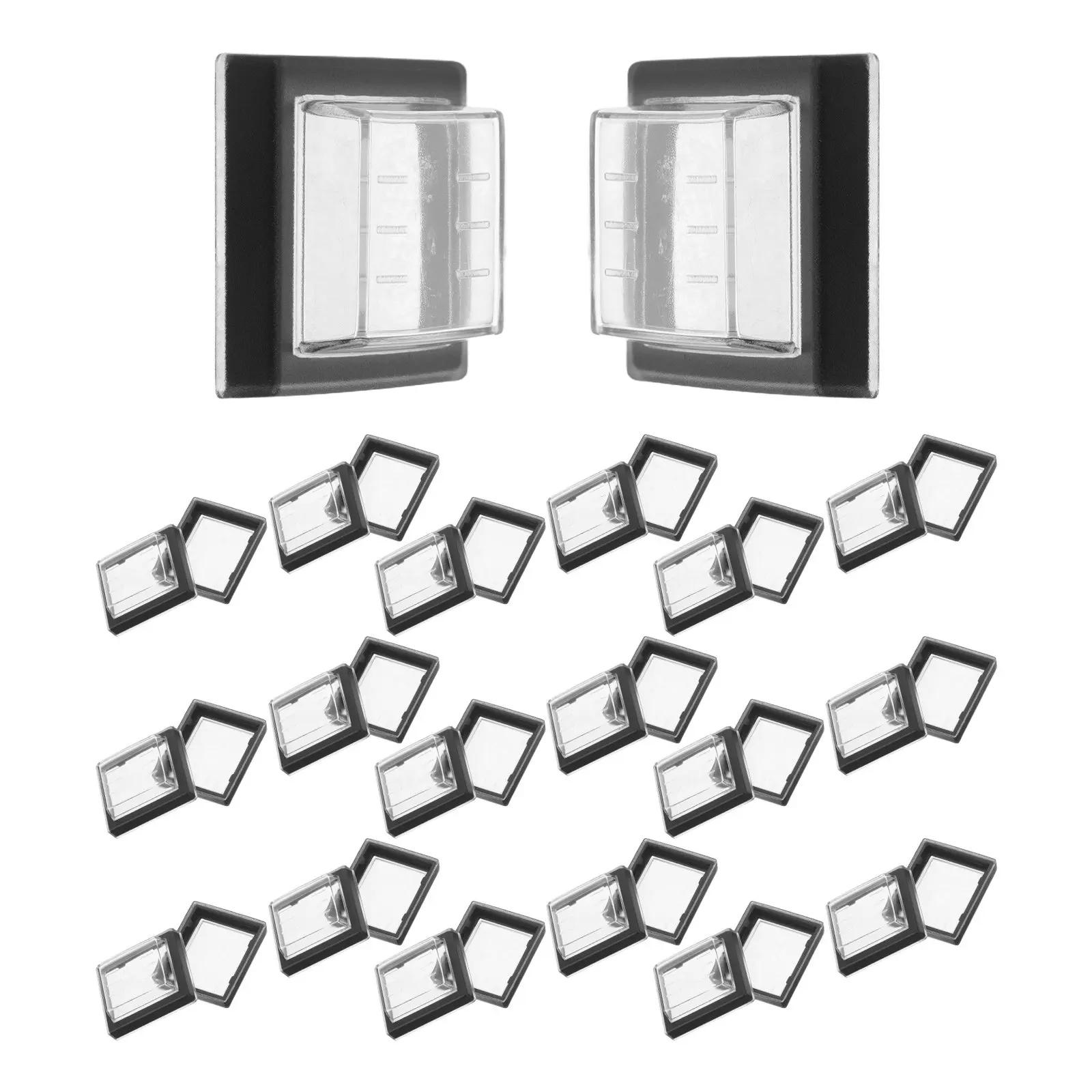 20Pcs Rocker Switch Protector Waterproof Clear Plastic Dustproof Cover Integrated Boat Marine Truck Atv Switch Cap for Control