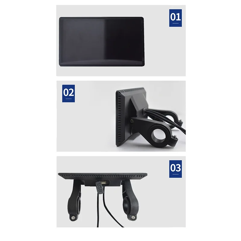 عداد سرعة الدراجة والكمبيوتر ABKQ-24V إلى 60V H8 - شاشة LED مقاومة للماء للدراجات الإلكترونية مع قابس 5Pin