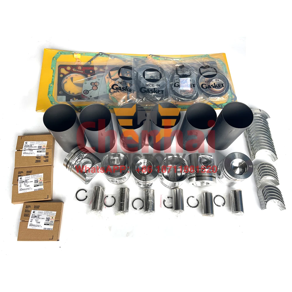 For CUMMINS 6BT 6BT5.9 6BTAA5.9 6BTA5.9 rebuild kit piston ring liner gasket cylinder bearing valve crankshaft connecting rod