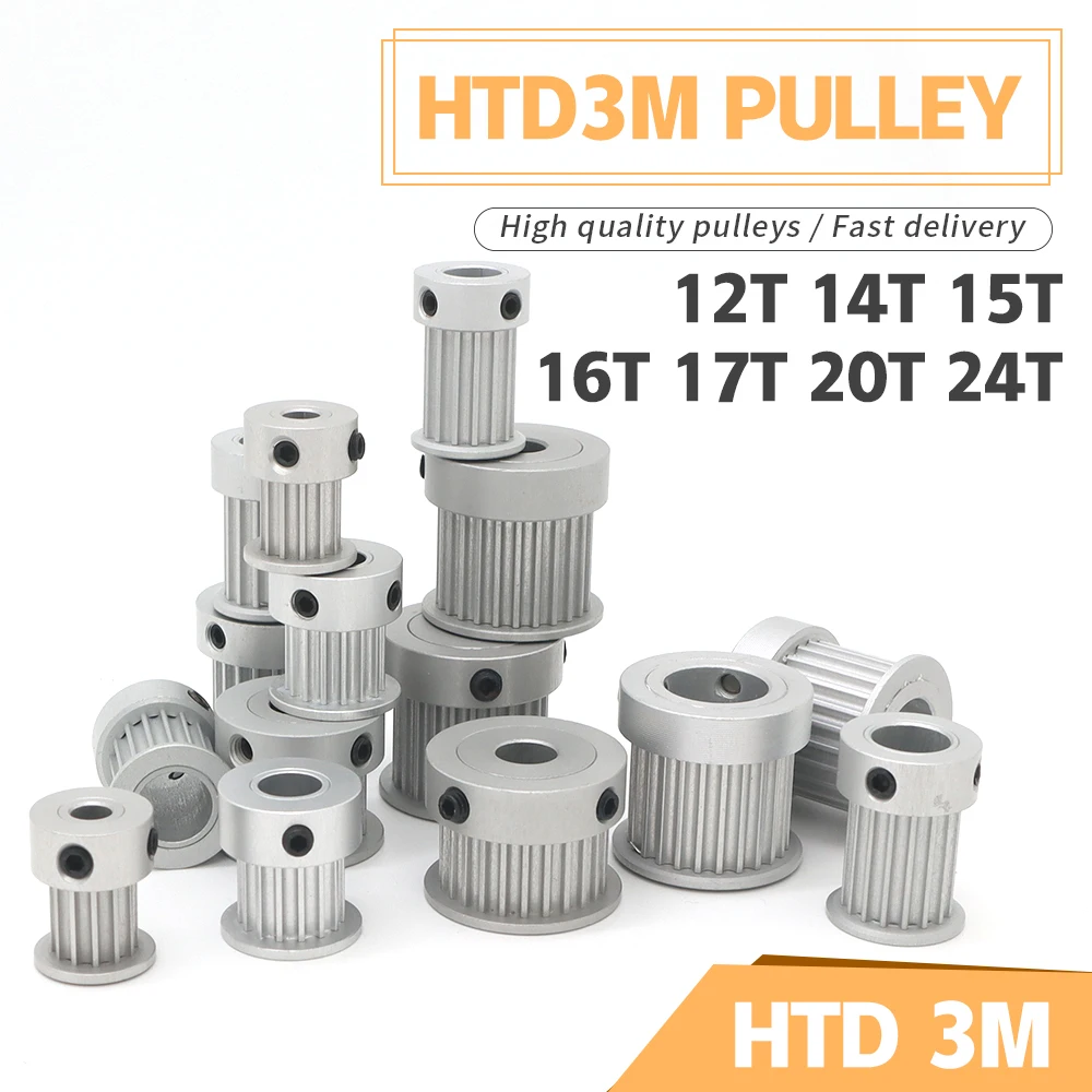 HTD 3M 12T 14T 15T 17T 16T 20T 24T 3M Timing Pulley 3M Synchronous Wheel 20Teeth 12Teeth 12 14 15 16 17 20 24 Teeth HTD3M Pulley