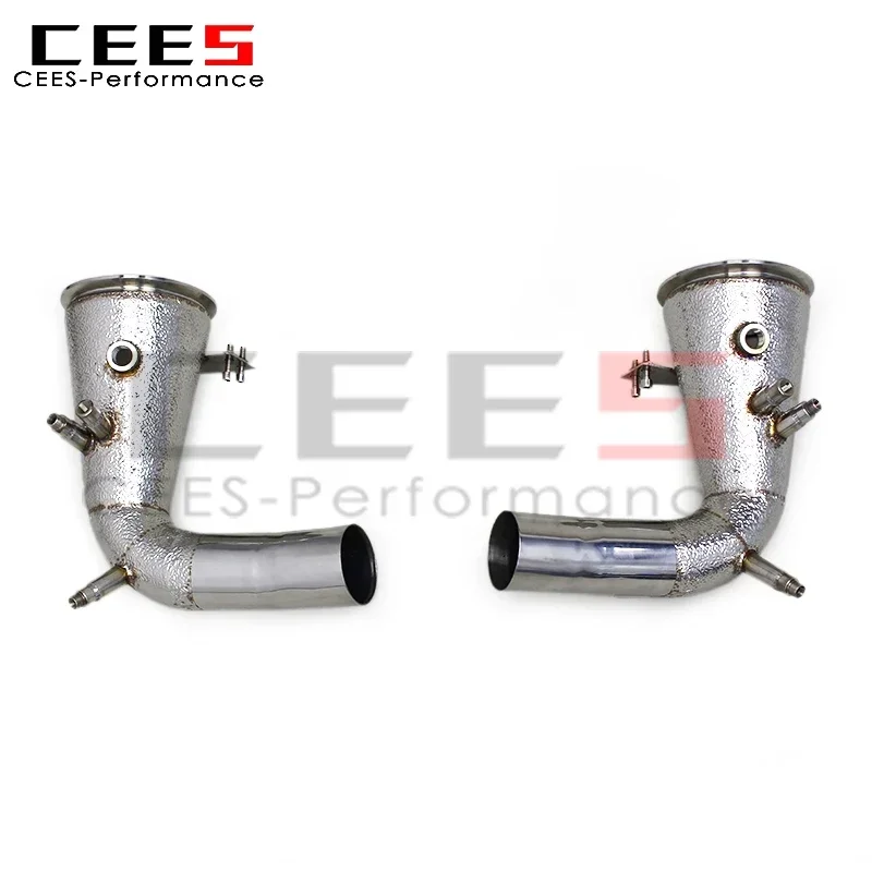 CEES SS304 Exhaust Downpipe Pipes System for PORSCHE 911 992 3.0T 2019-2024 Stainless Steel Racing Exhaust Pipe Downpipe