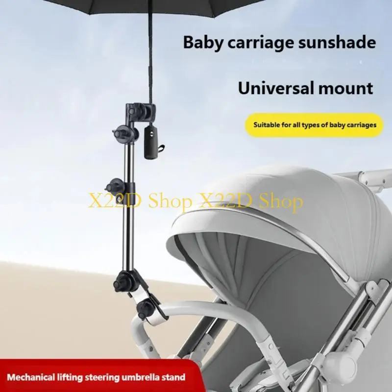 X22D Pliable Sun security Bracket For Transport Chairs With Complete Turn And Secure Fastening System