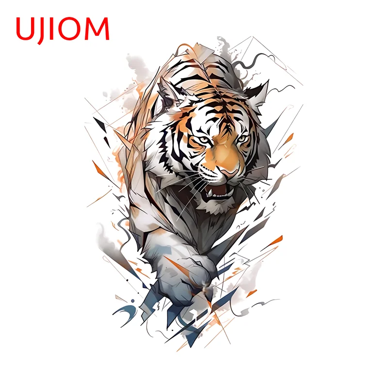 UJIOM Tiger Tear Animal Wall Sticker Trendy Interesting Occlusion Scratch HD Pattern Edgy Decal Vinyl Computer Case Home Decor