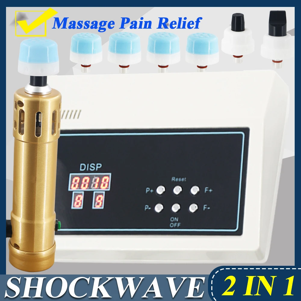 Shock Wave Chiropractic Gun 2 IN 1 Massager For ED Treatment Muscle Deep Tissue Pain Relief Portable Shockwave Therapy Machine