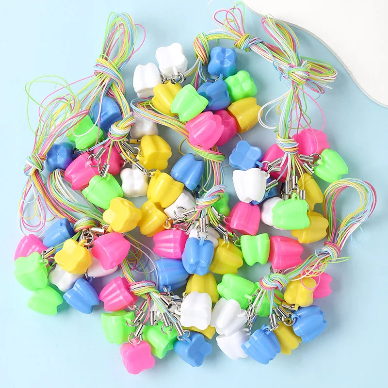 5/10pcs/Pack Baby Tooth Box Organizer Baby Milk Tooth Fairy Box Tooth Storage Box with Necklace Souvenirs Gift Tooth Storage Box