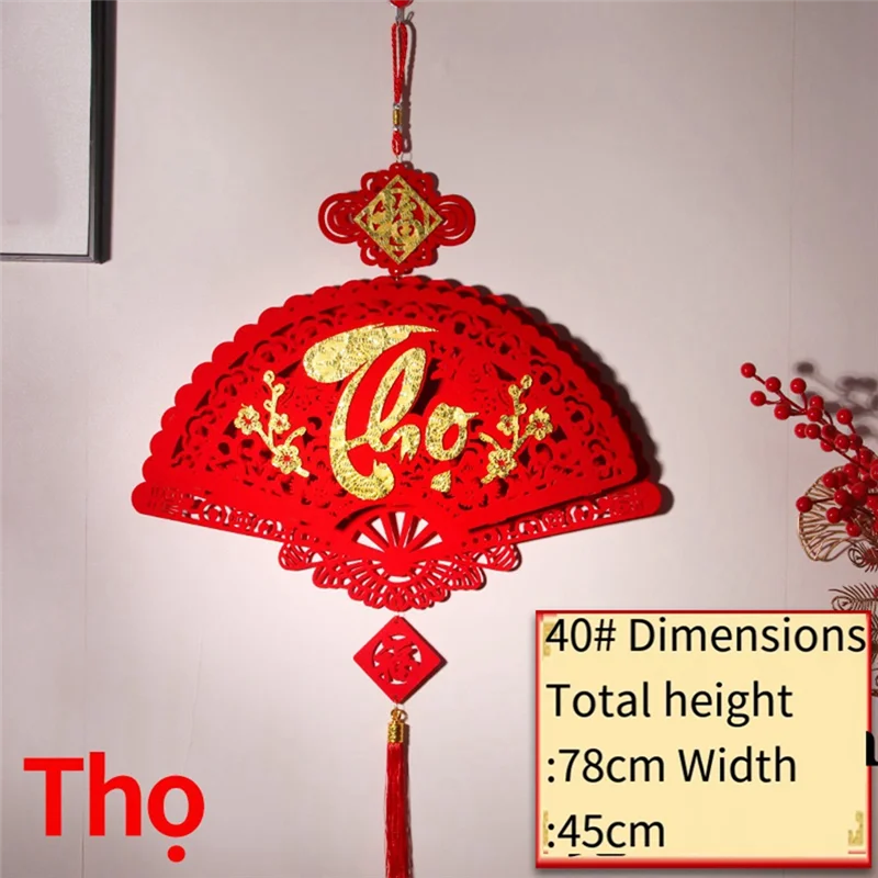TFORU-الصينية القمرية السنة الجديدة ديكور 2024 فيتنام مهرجان الربيع قلادة معلقة الصينية عقدة قلادة المنزل Tet الديكور 3 سهلة