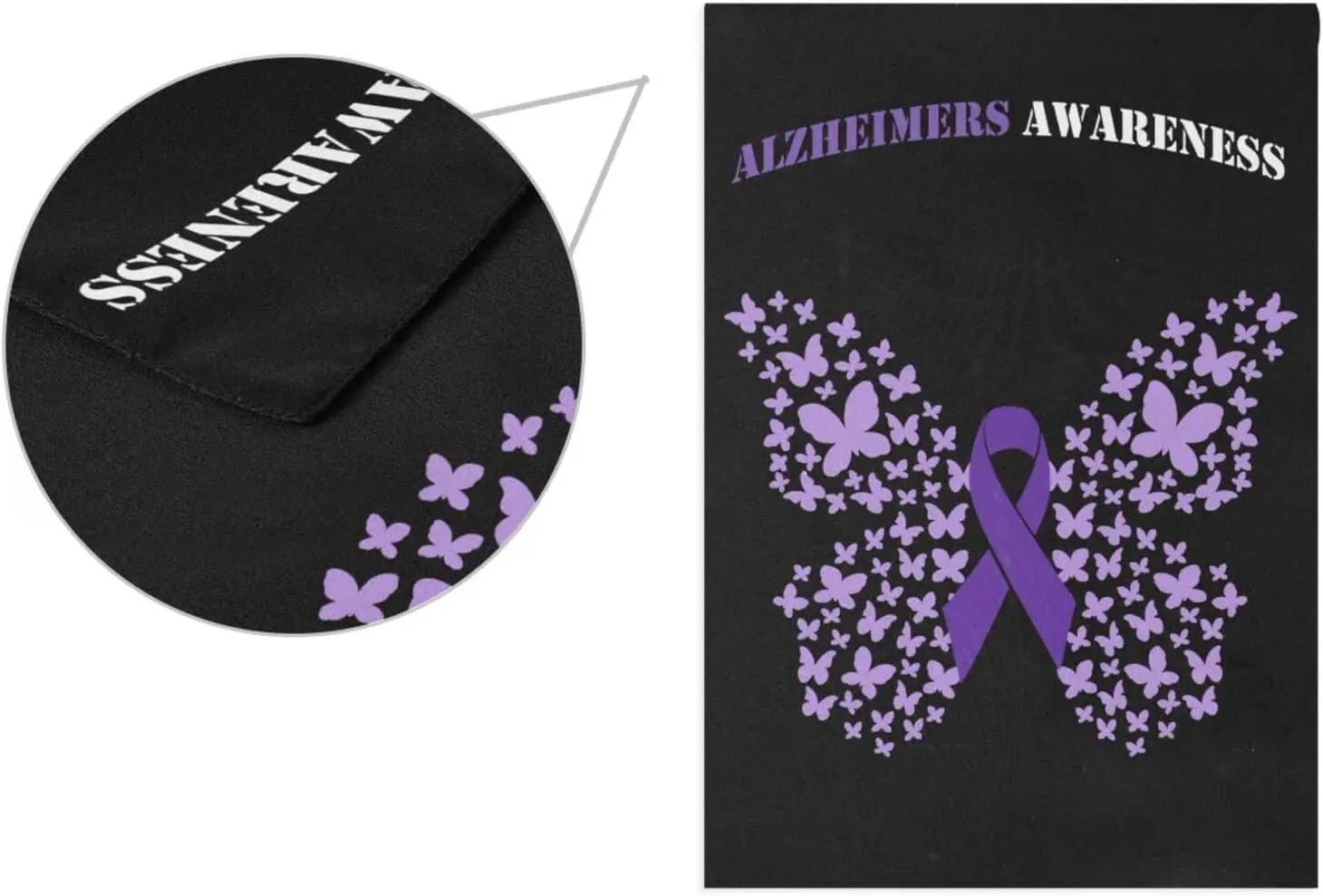 Alzheimers Awareness Garden Flag 12x18 Inches Vertical Outdoor-Double Sided Small Yard Welcome Flags Support Inspirational Survi