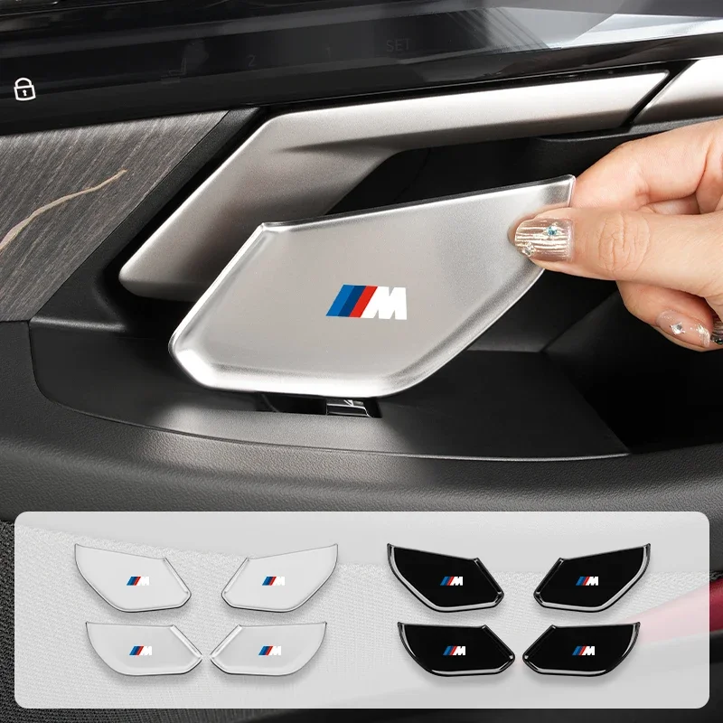 4PCS Car Interior Door Bowl Sticker Door Handle Sticker For BMW Motorsport F11 G11 F10 F30 G08 G28 G20 G30 X3 X5 X6 Series 3 5