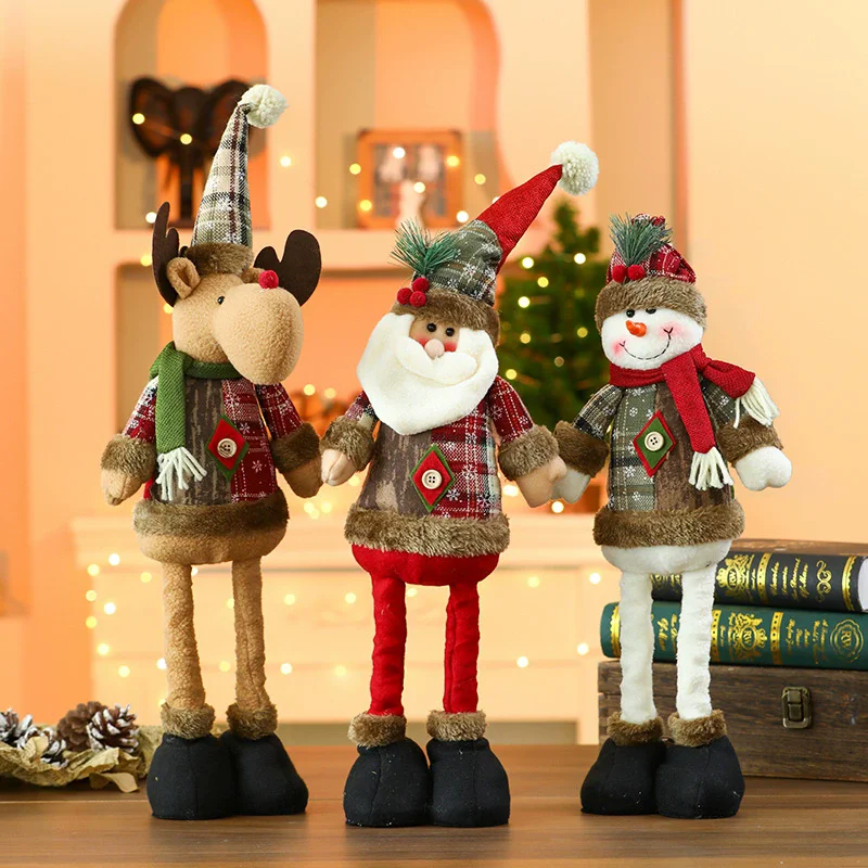 

News Telescopic Santa Claus Christmas Dolls Christmas Decoration 2025 Home Decoration Christmas Ornaments New Year's Decor