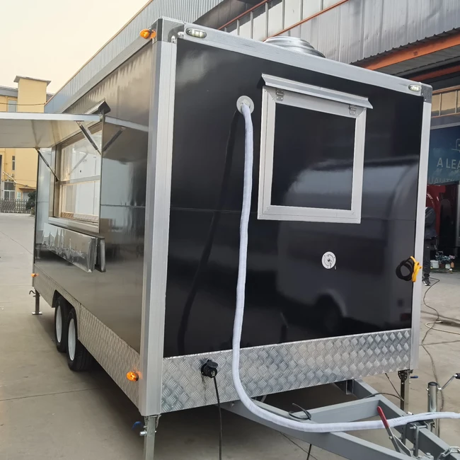 Square Model Business Food Trailer Hot Dog Cart for Sale Food Truck Truck for Sale Small Food  Truck