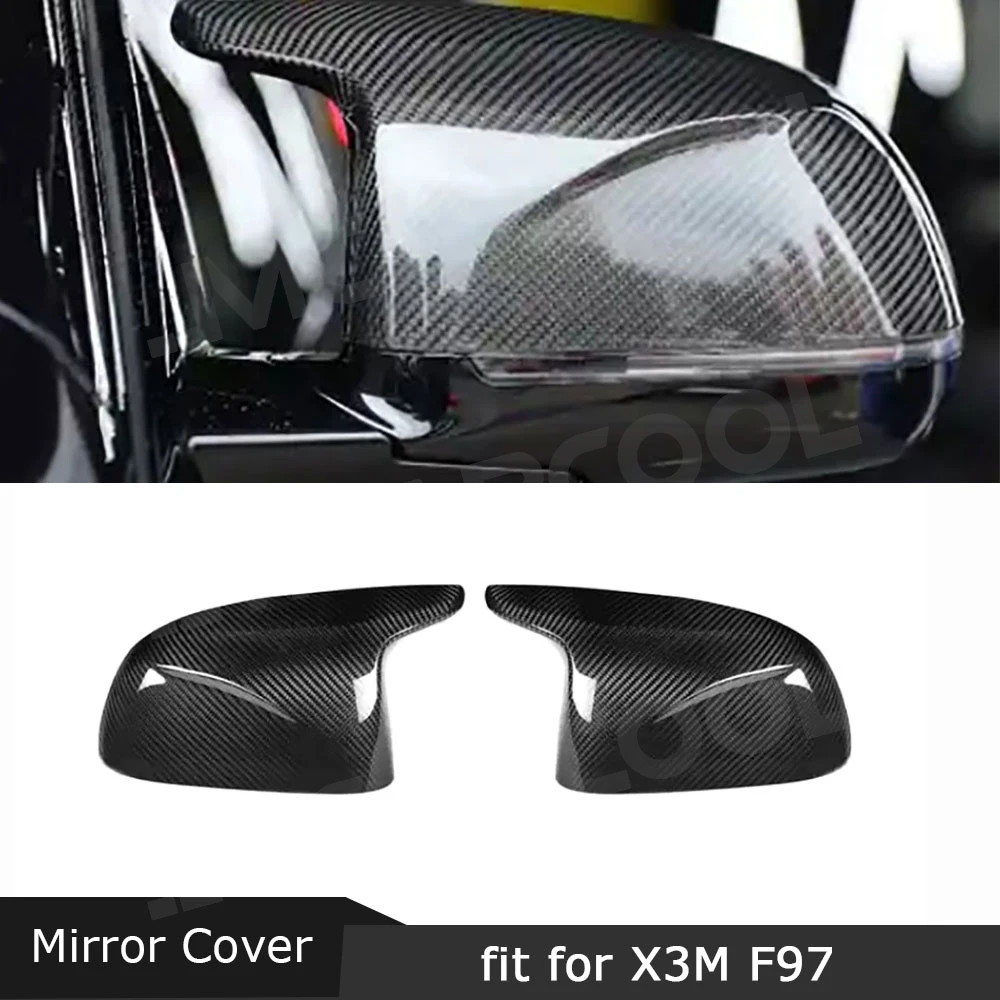 

Dry Carbon Fiber Car Door Side Rearview Mirror Cap Trim Cover for BMW X3M F97 2022+ Body Kits Decoration Car Styling Accessories