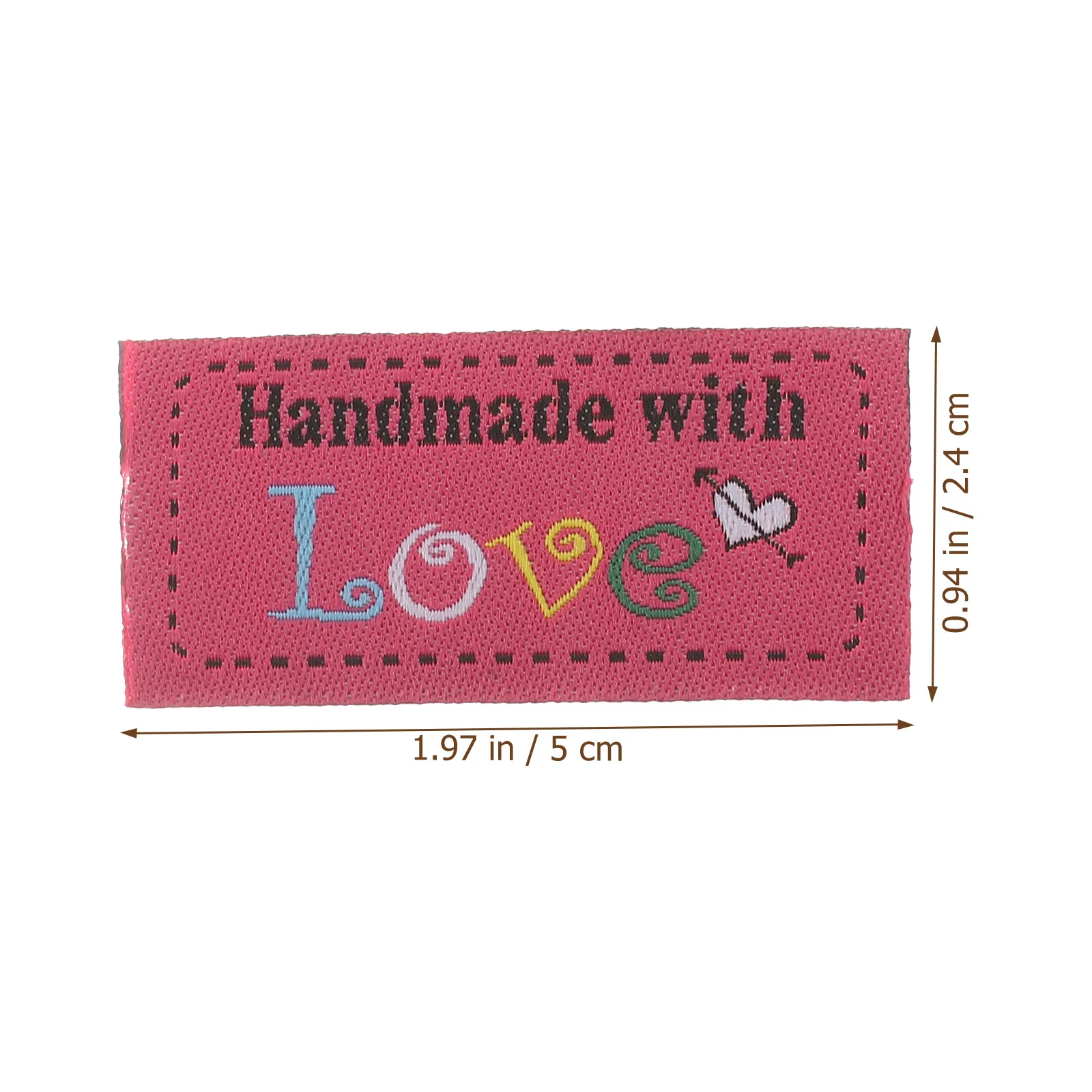 

100Pcs Love Fabric Labels Cotton Cloth Sewing Tags for Handmade Crochet Projects Personalized Sewing Labels Crochet Accessories