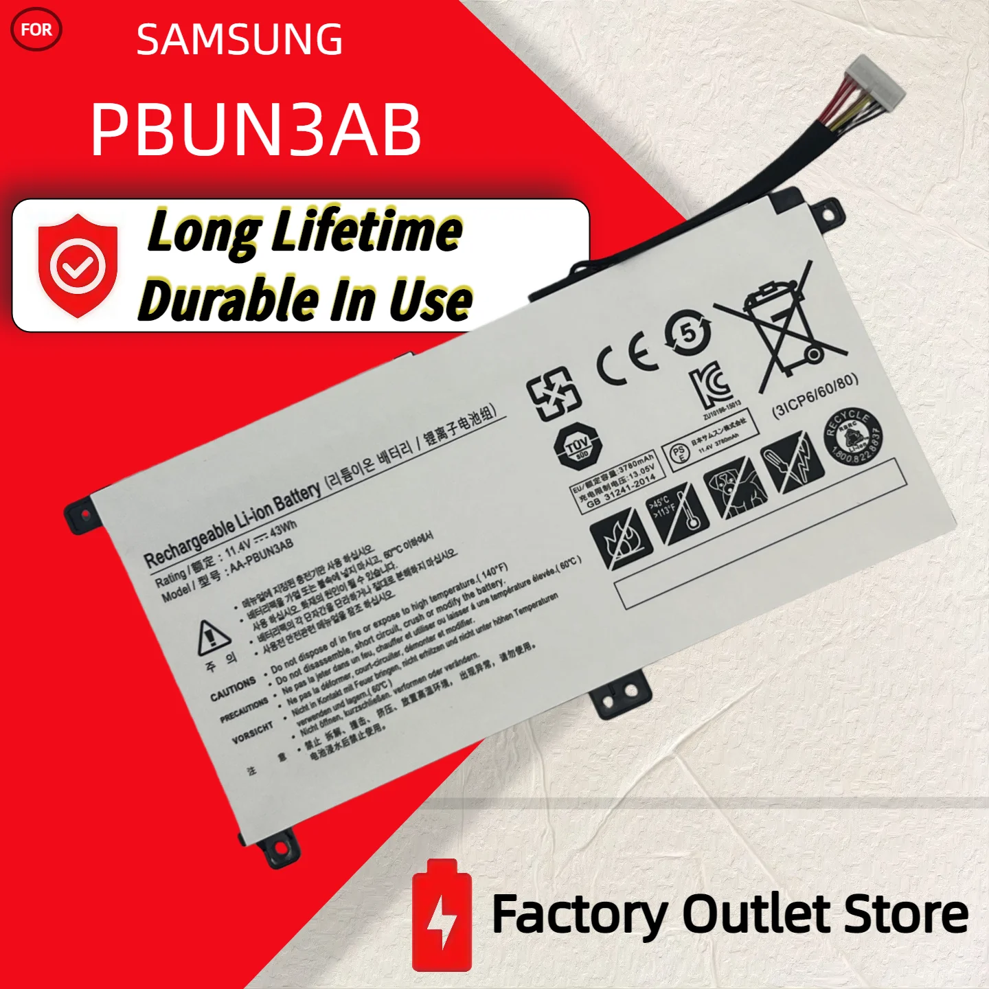 Wholesale And Retail❗❗❗ AA-PBUN3AB 43Wh Battery for SAMSUNG 5x0xM Series (NP530E5M/500R5M/740U5L)