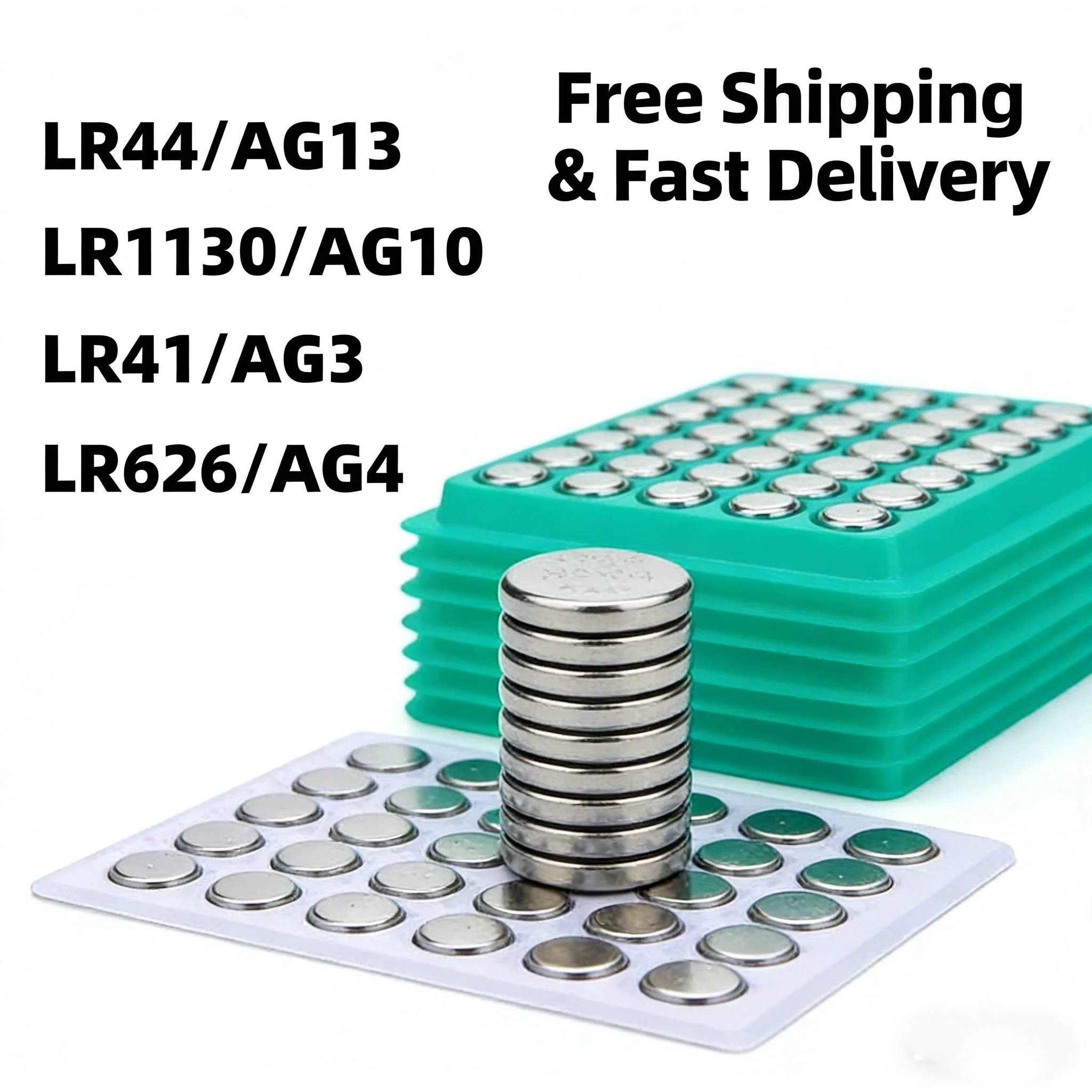 

1.5V Alkaline Button Battery AG13 LR44 AG10 LR1130 AG4 LR626 AG3 LR41 Coin Cell Replacement for Watch Toy Remote 5-100PCS