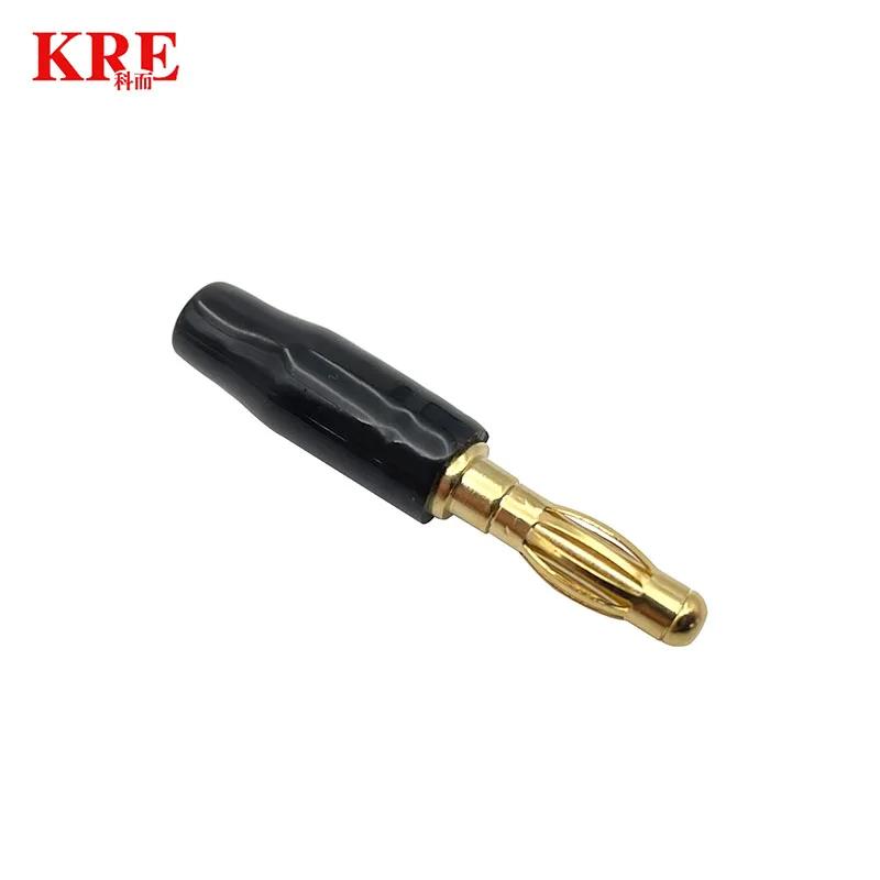 20PCS 4mm Banana Plug Connectors Gold-plated Copper Pin  for Speaker Wire/Electrical DIY Multimeter Test