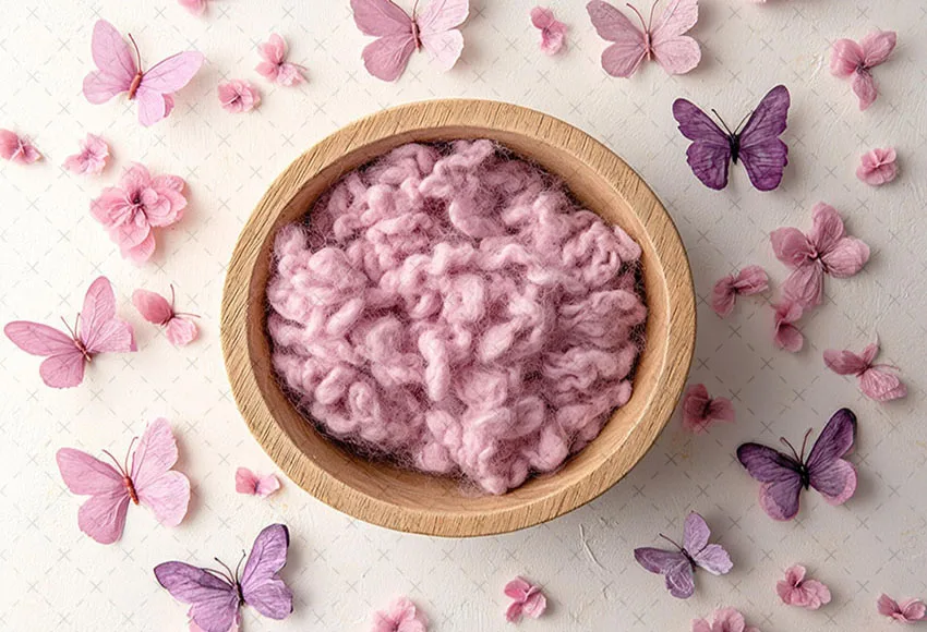 خلفية تصوير من Mehofond على شكل فراشة وردية لحديثي الولادة وحفلات أعياد الميلاد وحفلات استقبال المولود الجديد صورة فنية ديكور خلفية استوديو الصور