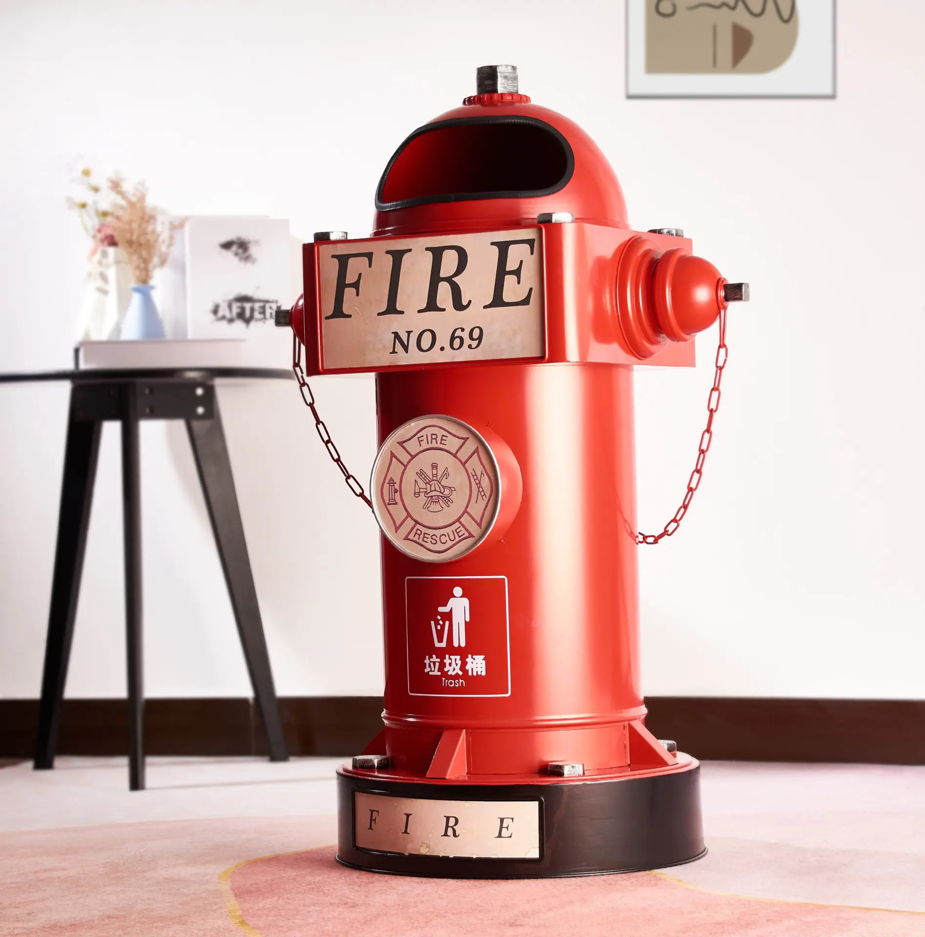 Industrial wind wrought iron creative fire hydrant modeling ornament large-capacity household and commercial practical
