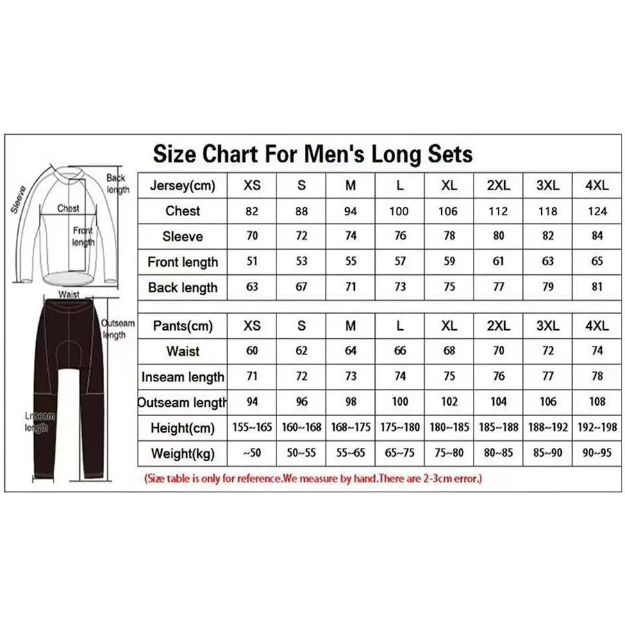 Cube Men's Thermal Jersey Long-Sleeved Mountain Bike Cycling Suit MTB Jersey for Men