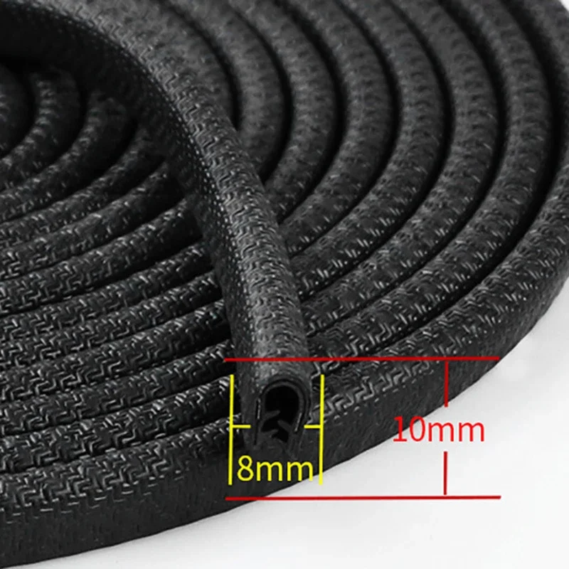 5 Meters Rubber Car Door Edge Protector Strip U Type Shape Guard Anti-collision Trim Waterproof Soundproof Sealing Strips Parts