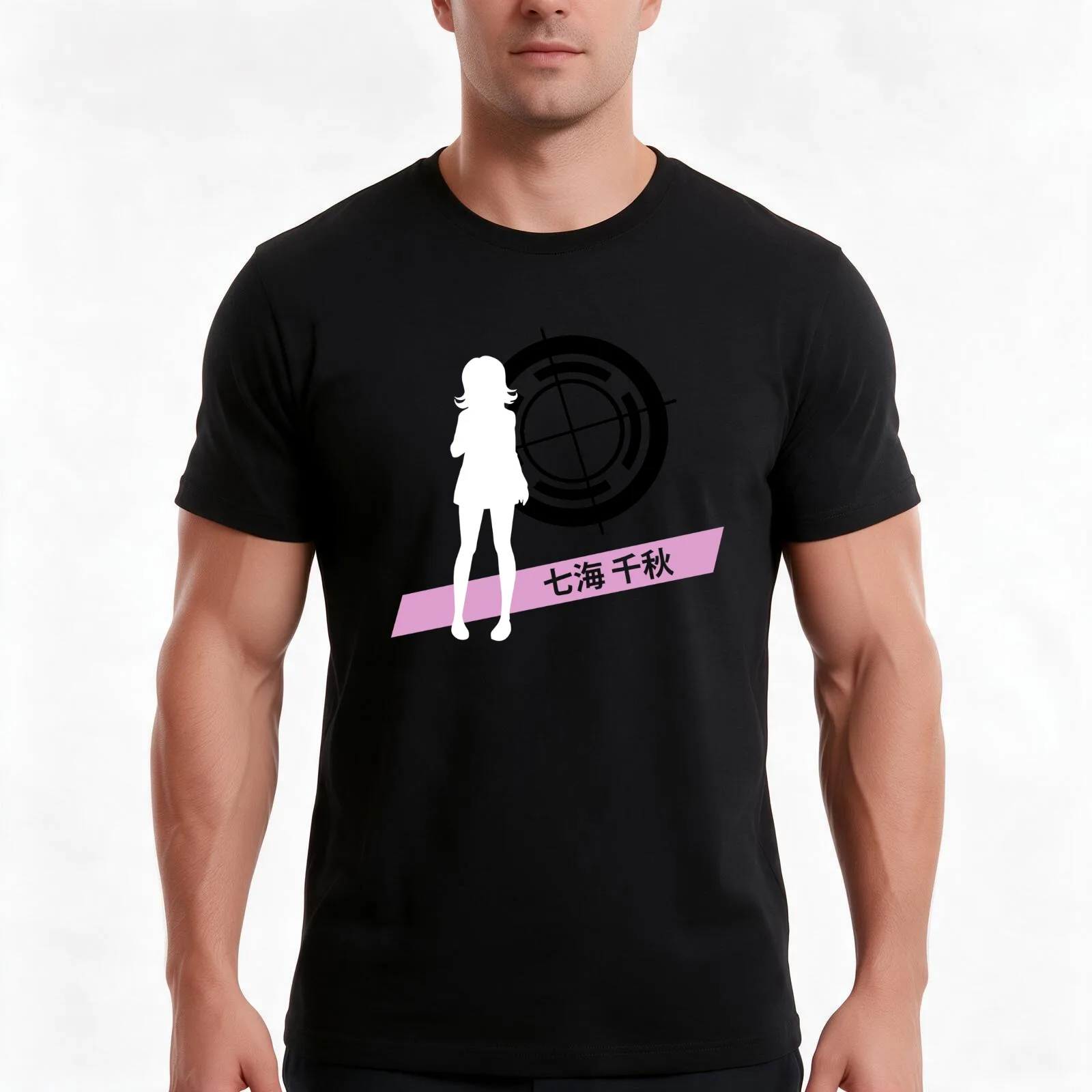 Chiaki Nanami Silhouette T-Shirt Summer Casual Cotton Tee Oversized Streetwear Tops Vintage Graphic Print Unisex Men Women