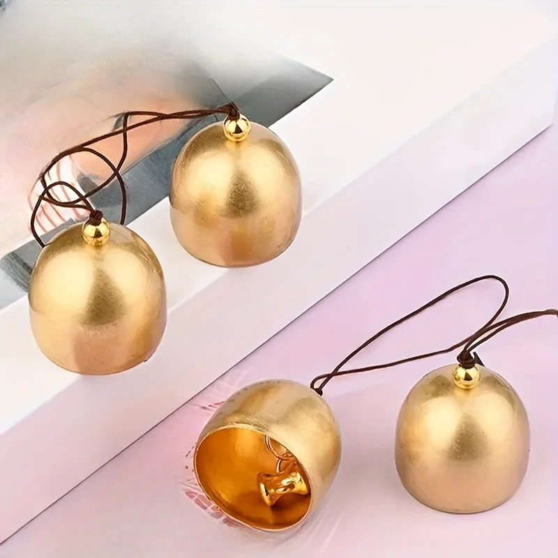 10 قطع من أجراس معدنية عتيقة - ديكور رنين الرياح وحلقة تدريب الحيوانات الأليفة | زخرفة عيد الميلاد/المهرجانات الحنين #5