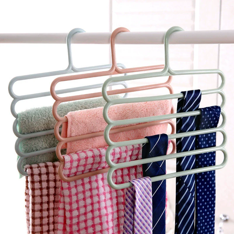 

Non Slip Pants Hangers Home Dormitory Save Space Pants Jeans Hanger Multi Layers Storage Magic Pants Rack Scarf Hanging Rack