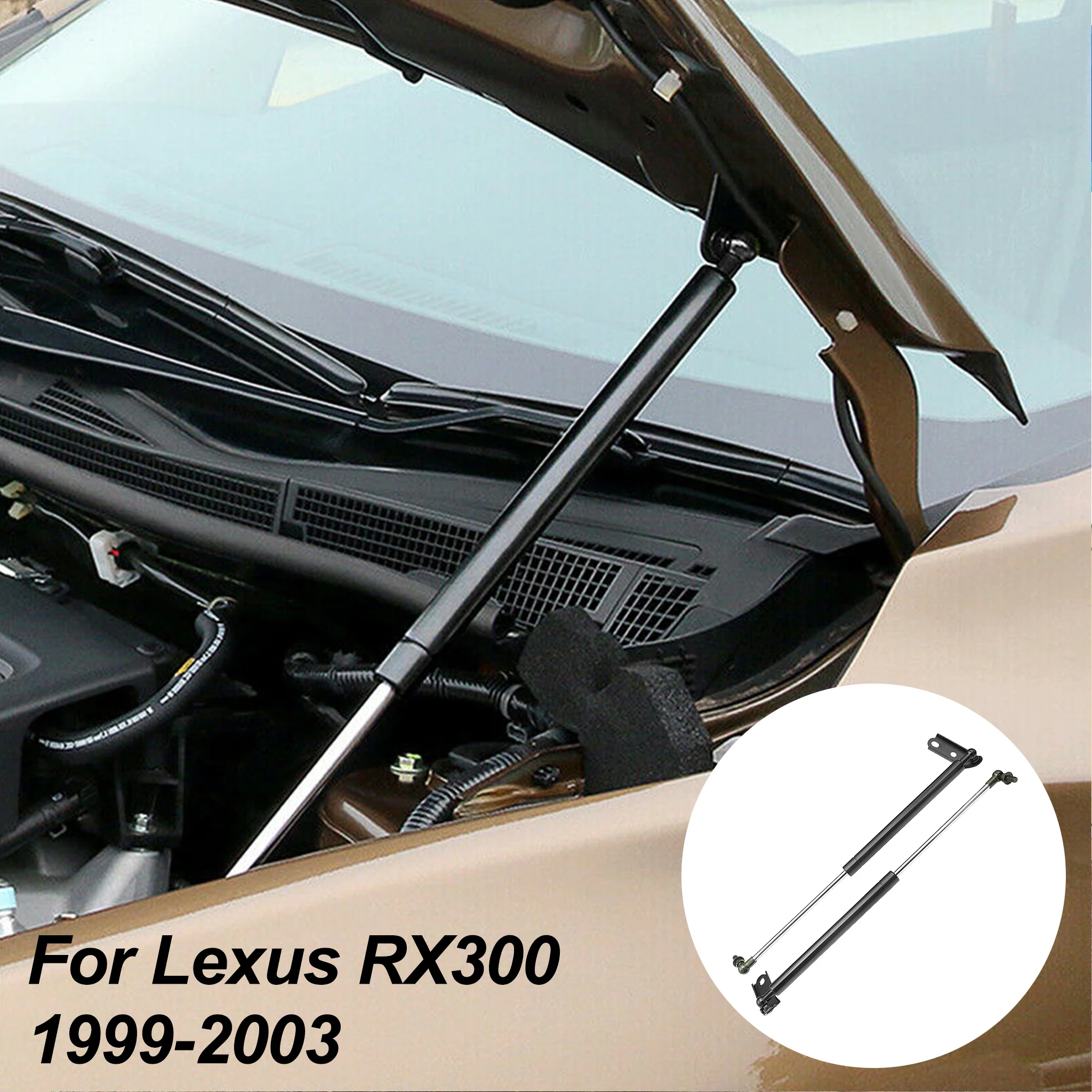 2pcs Front Car The Hood Lift Support Bonnet Gas Spring Struts Shock Auto Accessories For Lexus RX300 1999 2000 2001 2002 2003