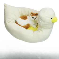 Banana Duck Winter Cat Nest Comfortable Warm Pet Mat Home Cat Nest Pet Supplies Plush Windproof Fun Cartoon Pet Nest bed