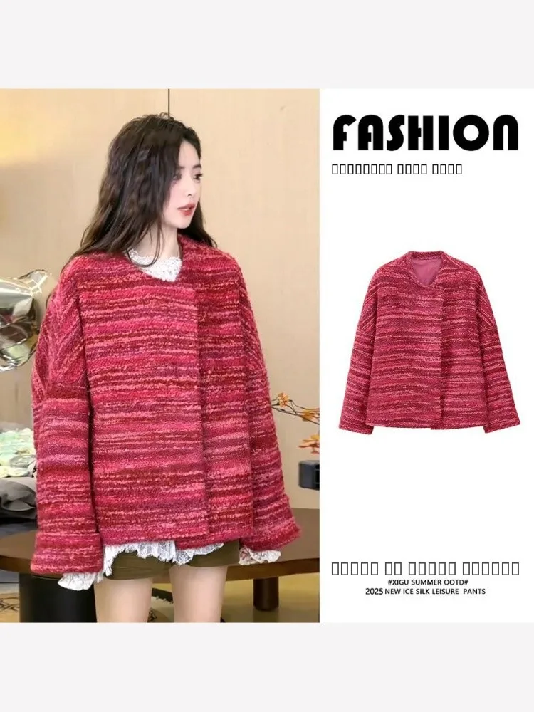 

Женская верхняя одежда Sli Retro: свободный, универсальный, длинный, теплый, в корейском стиле, высококачественный, модный топ