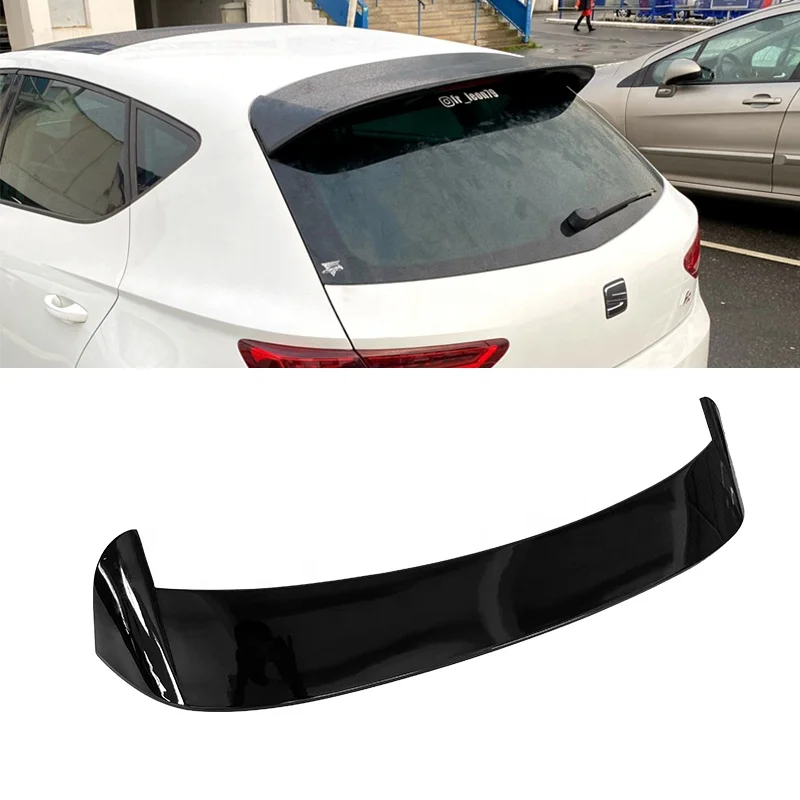 

ABS Plastic Carbon Fiber Pattern Rear Roof Spoiler Extensio Cover Trim Wing Lip For SEAT Leon 5F MK3 2013-2019 Leon Accessories