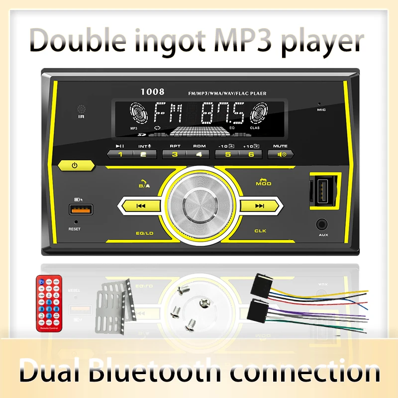 Universal Car Radio 2 Din Bluetooth Autoradio Stereo 12V MP3 Audio Player In dash AUX/FM/USB/BT Support Find Car Voice Assistant