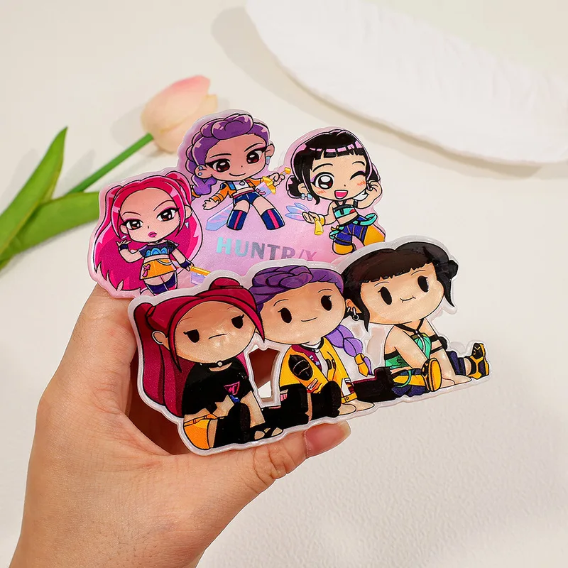 

KPop Demon Hunters Hair Clip Cartoon Printing Rumi Mira Zoey Acrylic Hairclip Anime Peripheral Hair Decoration Girl Gifts