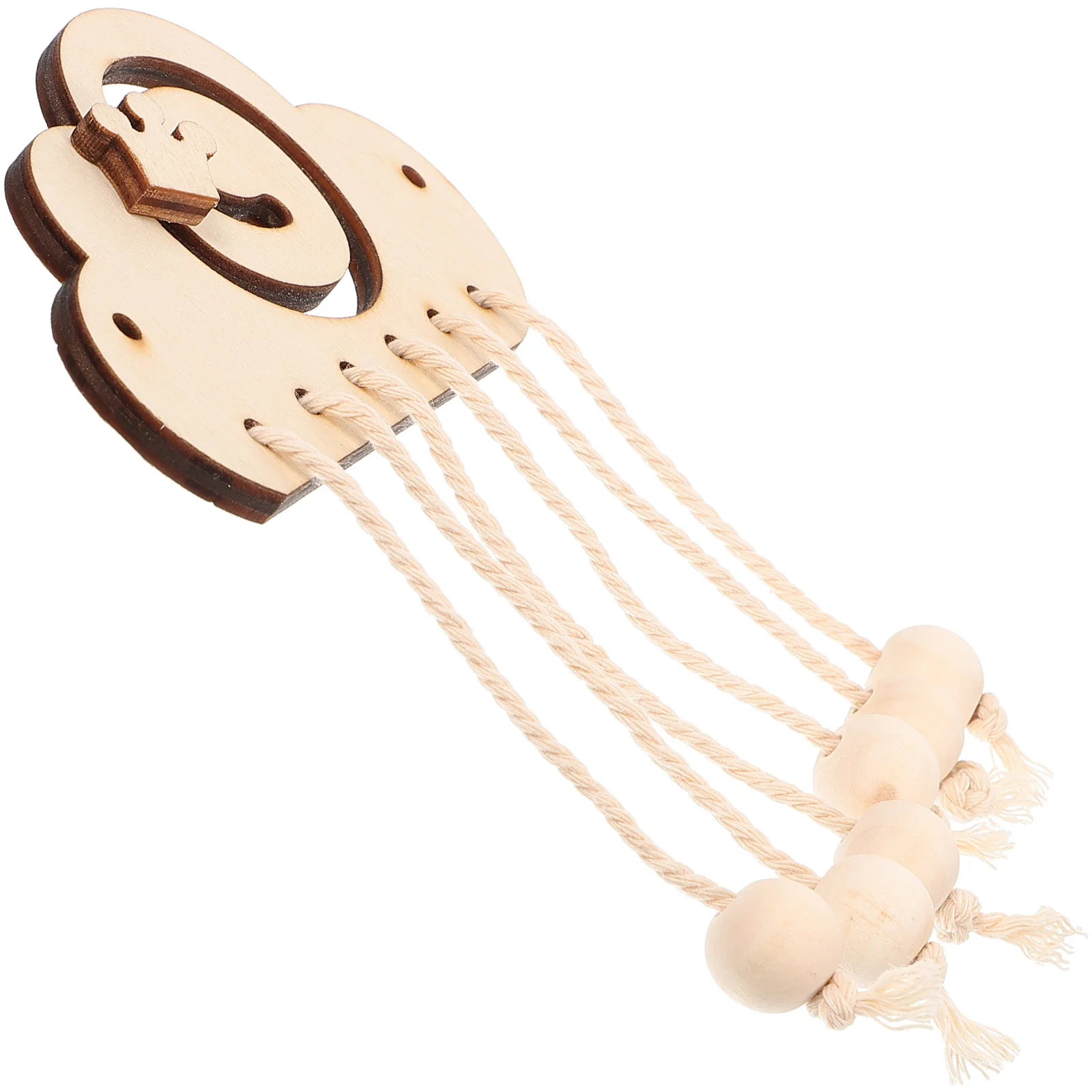 ロープ編みDIYアクセサリー感覚ボード 子供用 未完成木製ビジーボード 幼児向け早期教育学習パズル