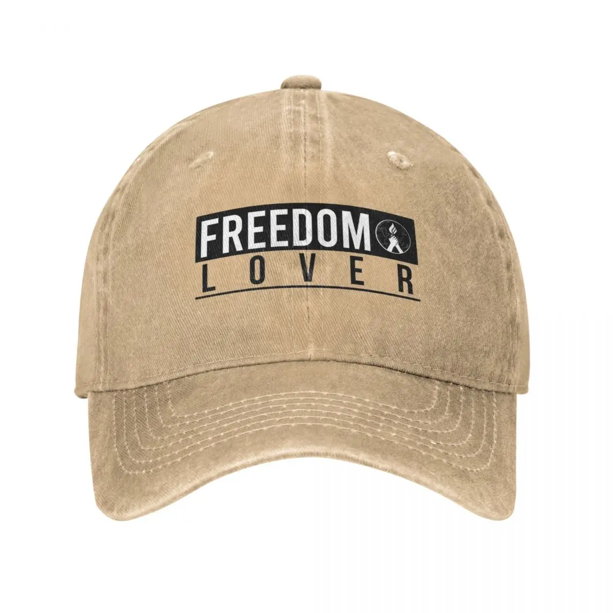 

Freedom Lover 1 Dark Baseball Caps Snapback Washed Denim Hats Outdoor Adjustable Casquette Streetwear Baseball Cowboy Hat