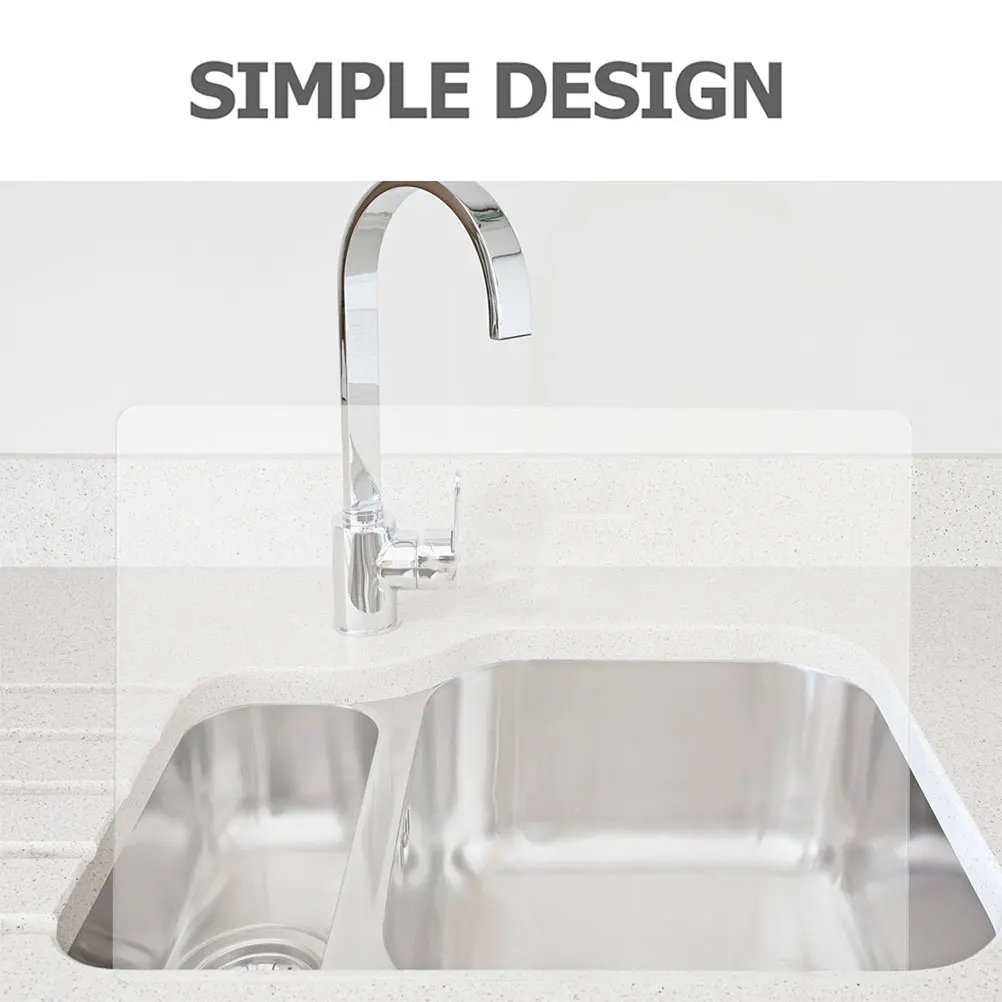 

Acrylic Sink Splash Guard 35x5x21cm Anti Splashing Retaining Plates for Kitchen Bathroom Tub Easy Clean Design
