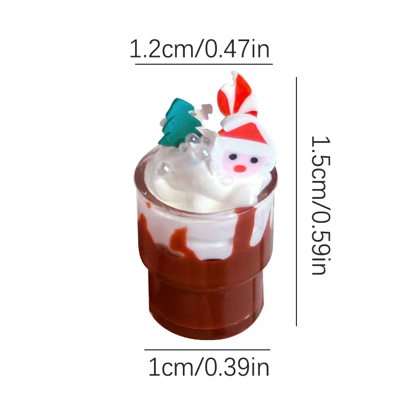 1/12 Dollhouse Miniature Christmas Chocolate Drink Model For Doll House Decoration Accessories Kids Pretend Play Toys