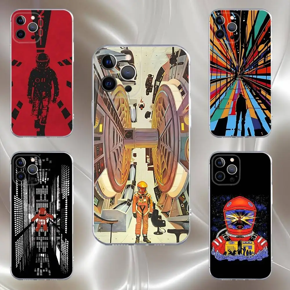 

2001 A S-Space O-Odyssey Phone Case For iPhone 16,15,14,13,12,11 Pro,Max,Plus,X,XS,XR,SE,Mini Transparent Silicone Soft