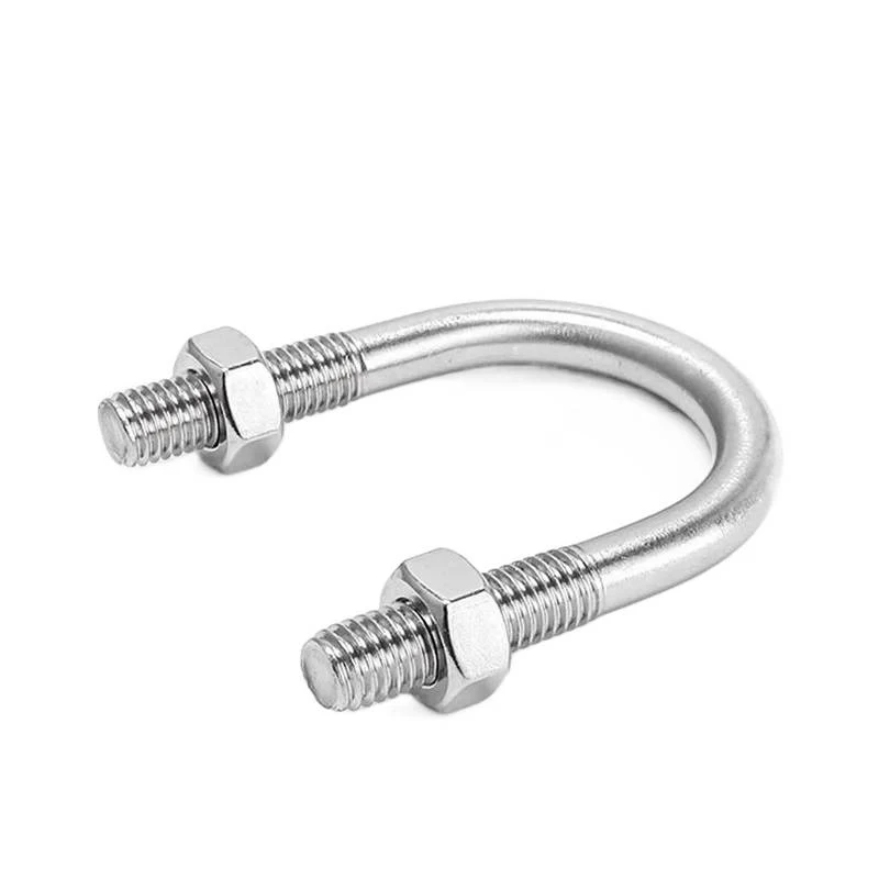 M6 M8 M10 316 Stainless Steel U Shape Bolts with Nuts Set / U Bolt Pipe Clamp for Tube Fixing & Marine Applications