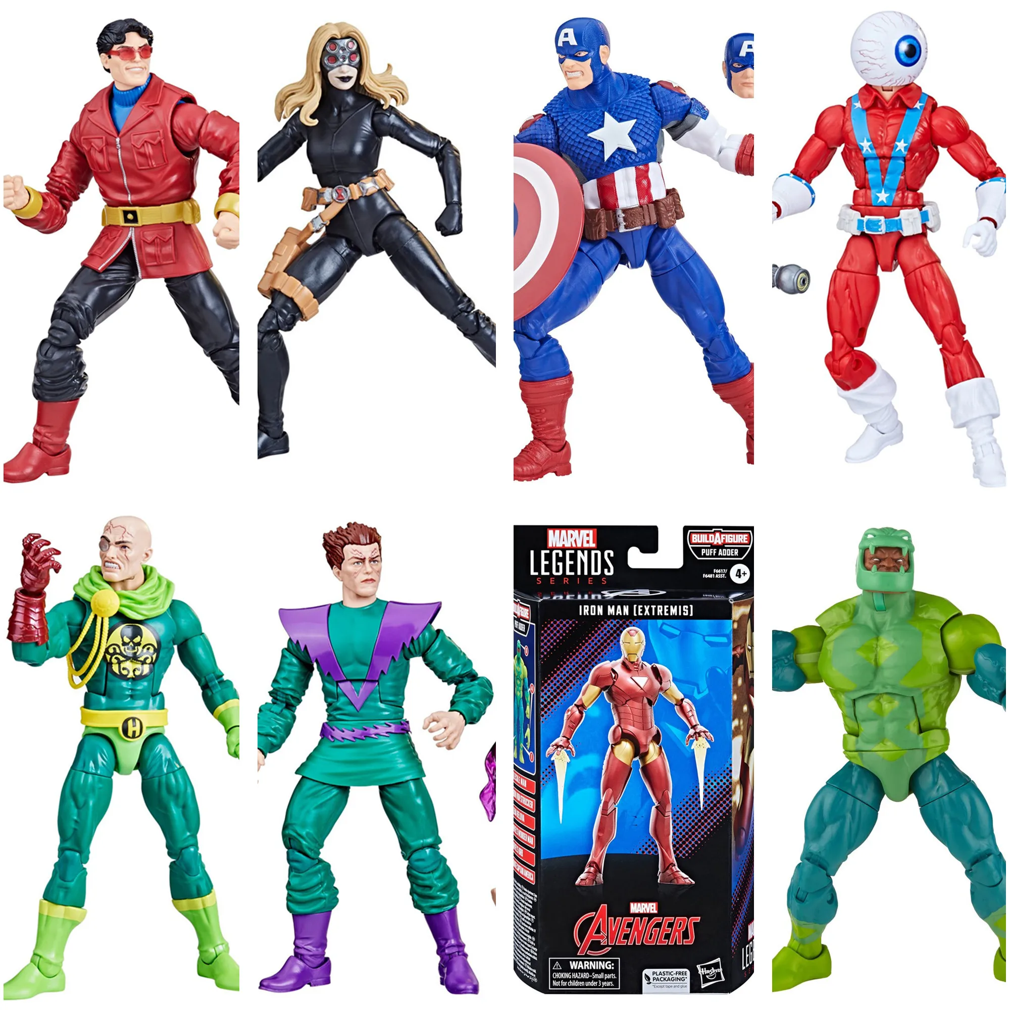 Figuras de acción de Marvel Legends, Ultimate capitán américa, Iron Man, Extremis, Yelena, Belova, Wonder Man, Orb Strucker, Puff, Adder, BAF, 6"